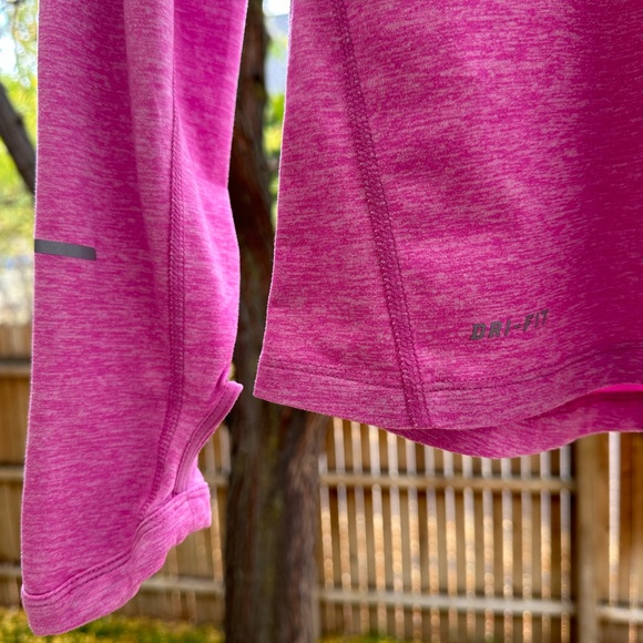 Nike Element DRI-FIT 1/4 Zip Heathered Pink Running Workout Hiking Top medium - Picture 7 of 16